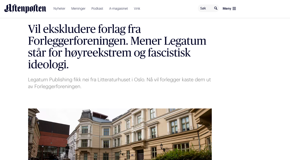 Tendensiøst fra Aftenposten