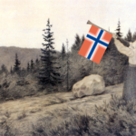 Illustrasjonsbilde: Op under Fjeldet toner en Lur. Theodor Kittelsen (1857–1914) Endringer gjort.